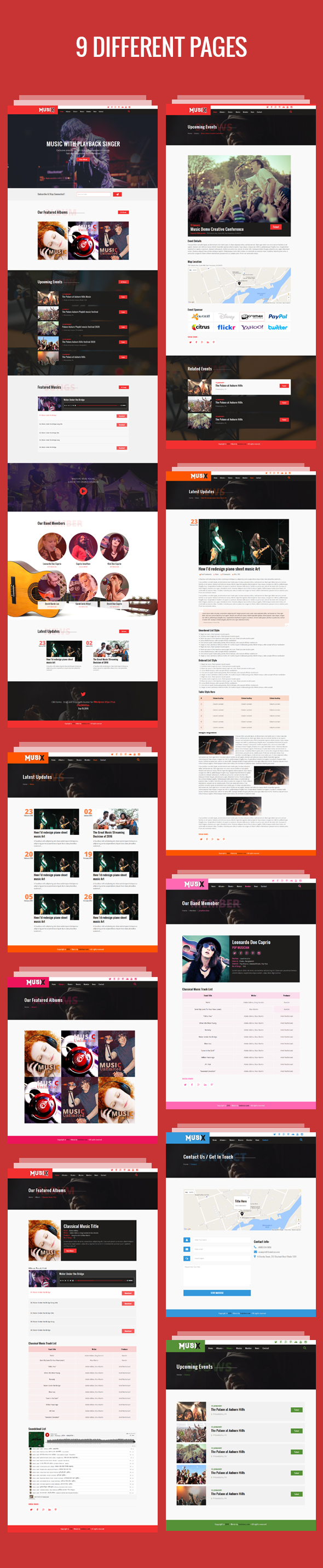 Musix Html Template Showcase