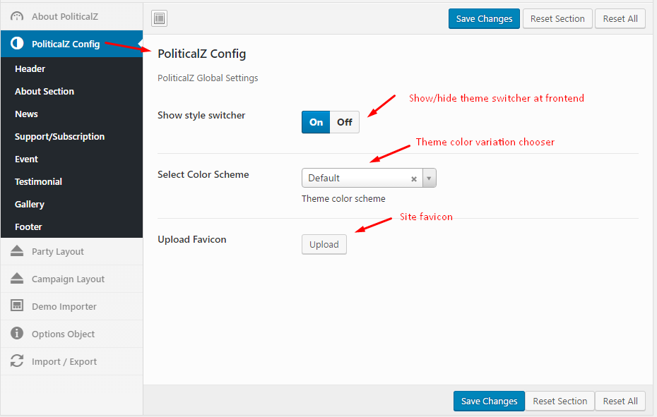 WPPoliticalz-Theme Config