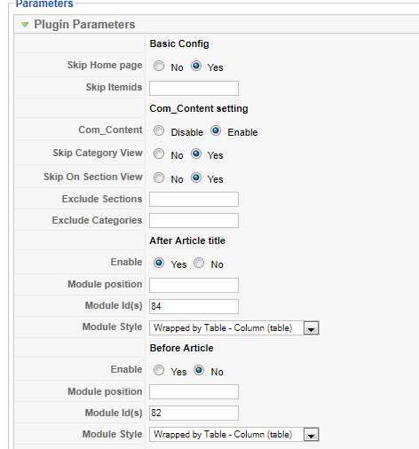 flexible content module position