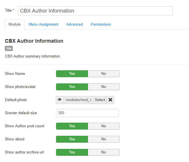 CBX Author Information Module