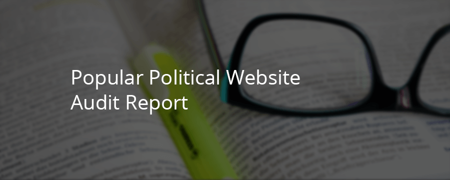 Popular Political Website Audit Report banner