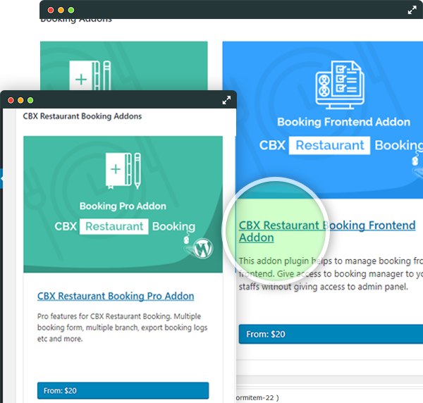 CBX Restaurant Booking - Addon Supported