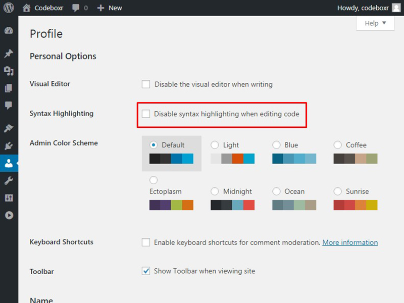 Syntax Highlighting