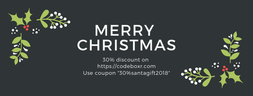 Merry Christmas 2018 & Happy New Year 2019 banner