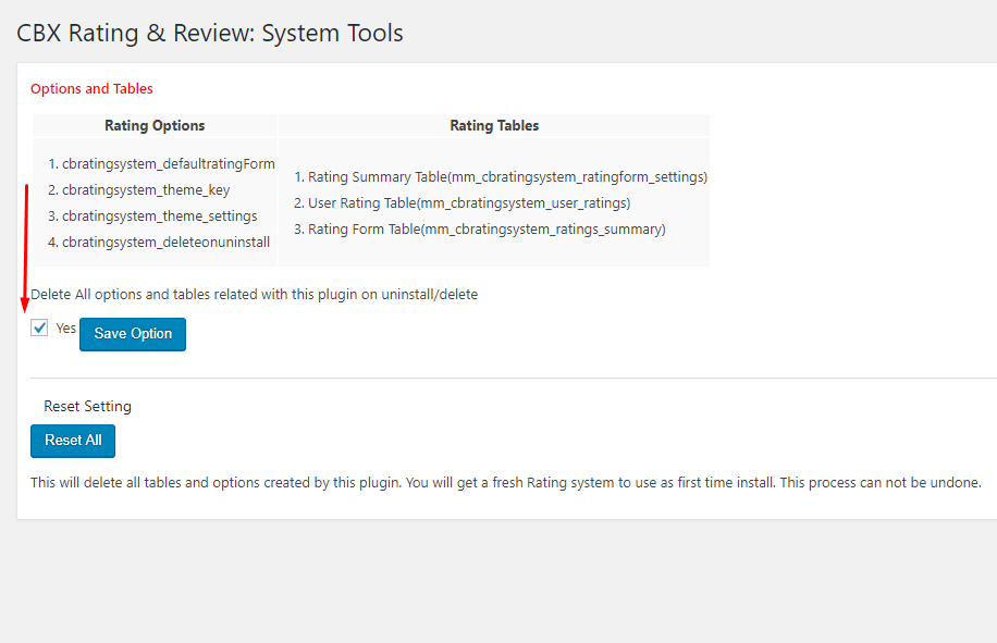 Old plugin setting