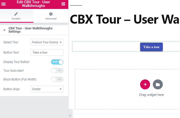 CBX Tour - User Walkthroughs/Guided Tours - Elementor Page Builder Support