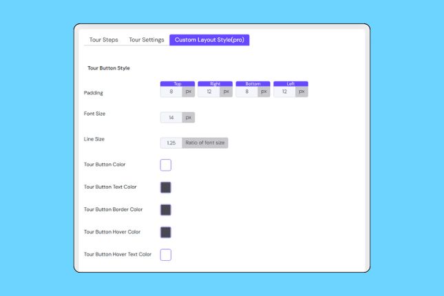 CBX Tour - User Walkthroughs/Guided Tours - Custom Tour Style