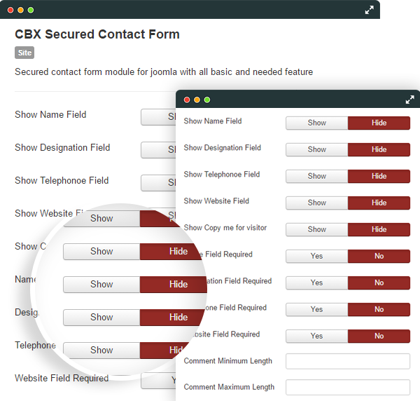 Secured Contact - Form Fields & Controls