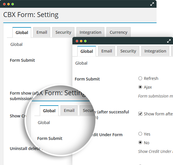 CBX Forms - Extendable Settings api