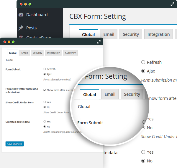CBX Forms - Global Settings