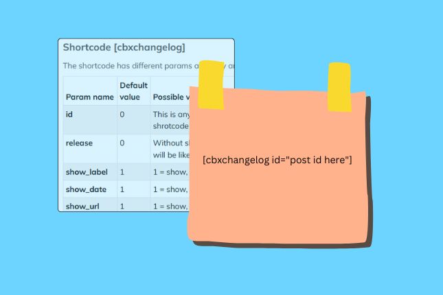 CBX Changelog for WordPress - Shortcodes & Classic Widgets
