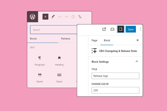 CBX Changelog for WordPress - Gutenberg Blocks Available